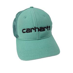 Carhartt Green Unisex Mens Womens Snap Back Trucker Baseball Cap Hat One Size